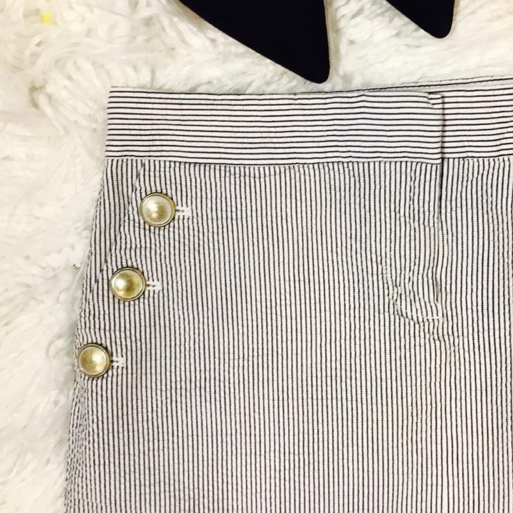 J.Crew Navy Blue & White Stripe Skirt - Picture 2 of 4